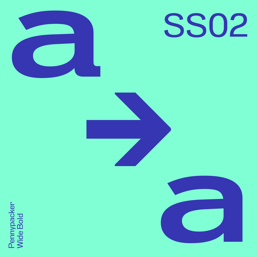 Use Stylistic Set SS02 for alternate a
