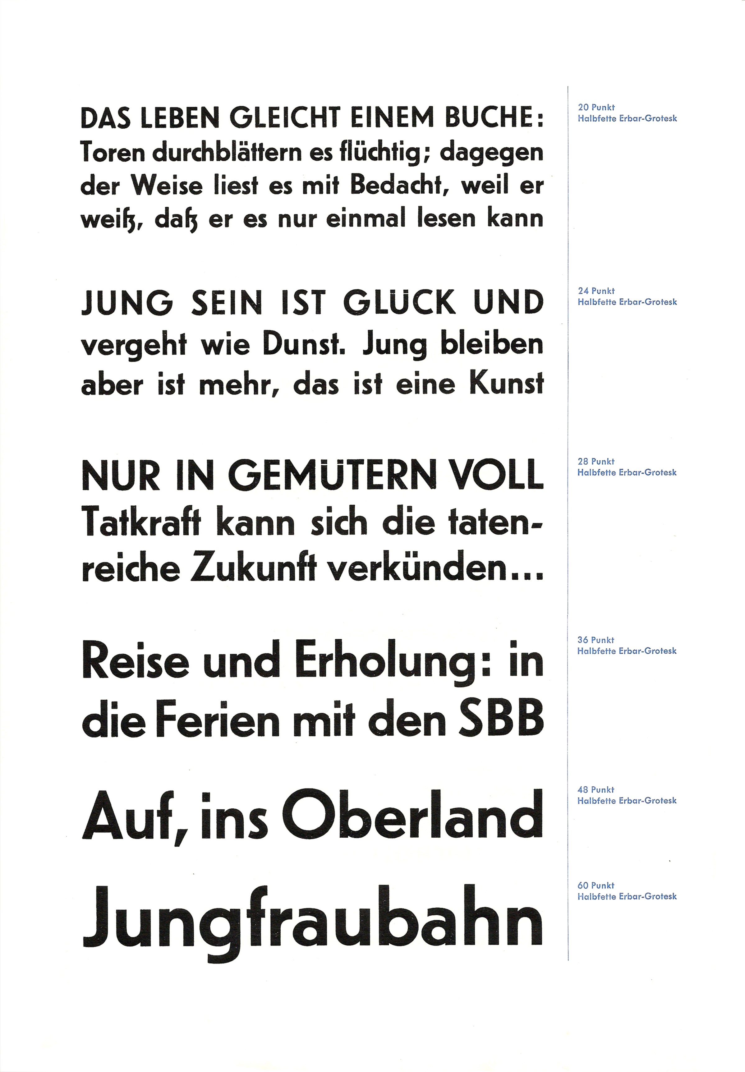 Buchdruckerei Büchler & Co.: Schriften, Bern, Switzerland 1941