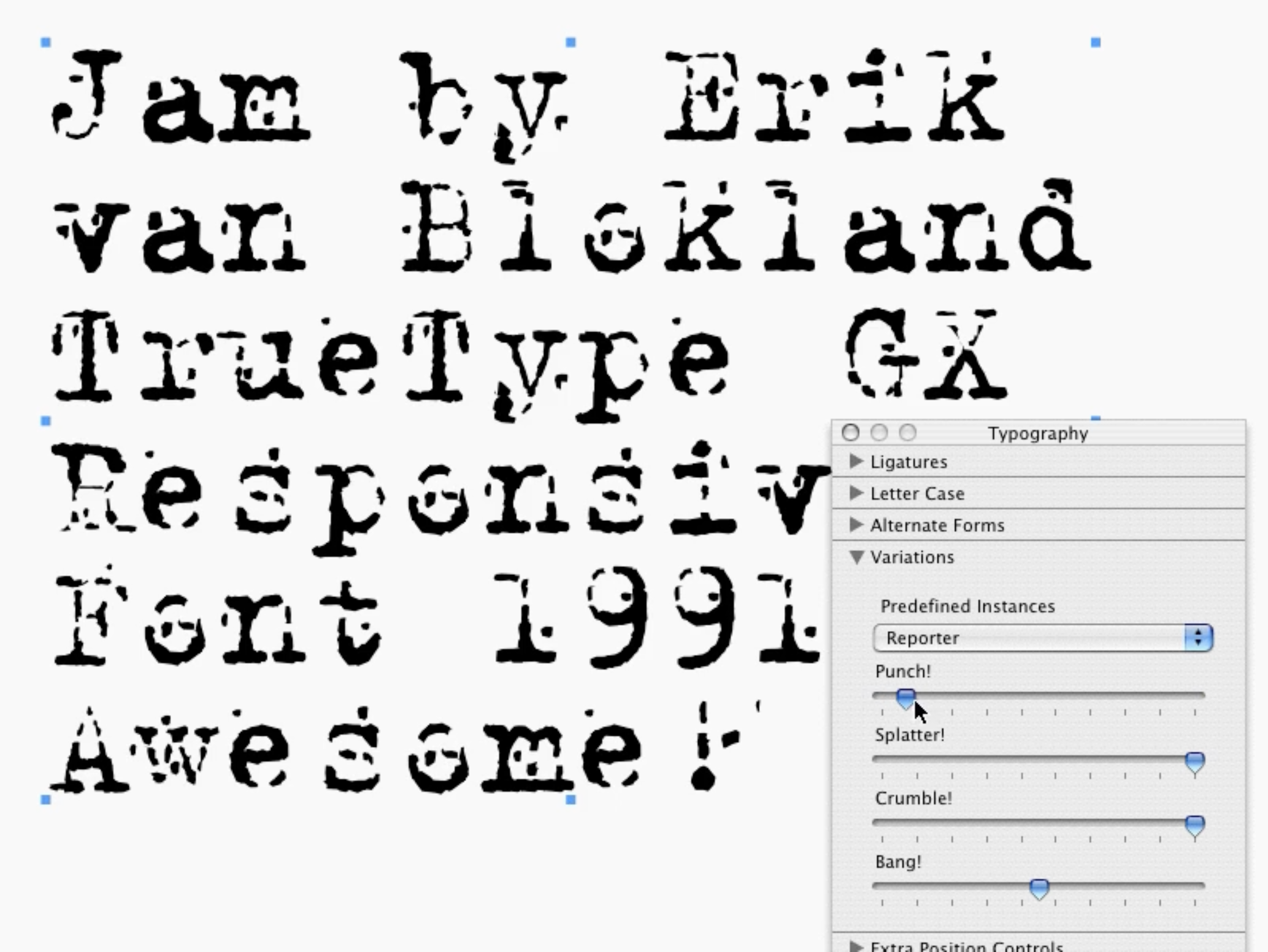 TrueType GX Variations – Jam by Erik van Blokland via vimeo.com/120047889