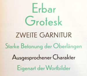 On Erbar and Early Geometric Sans Serifs