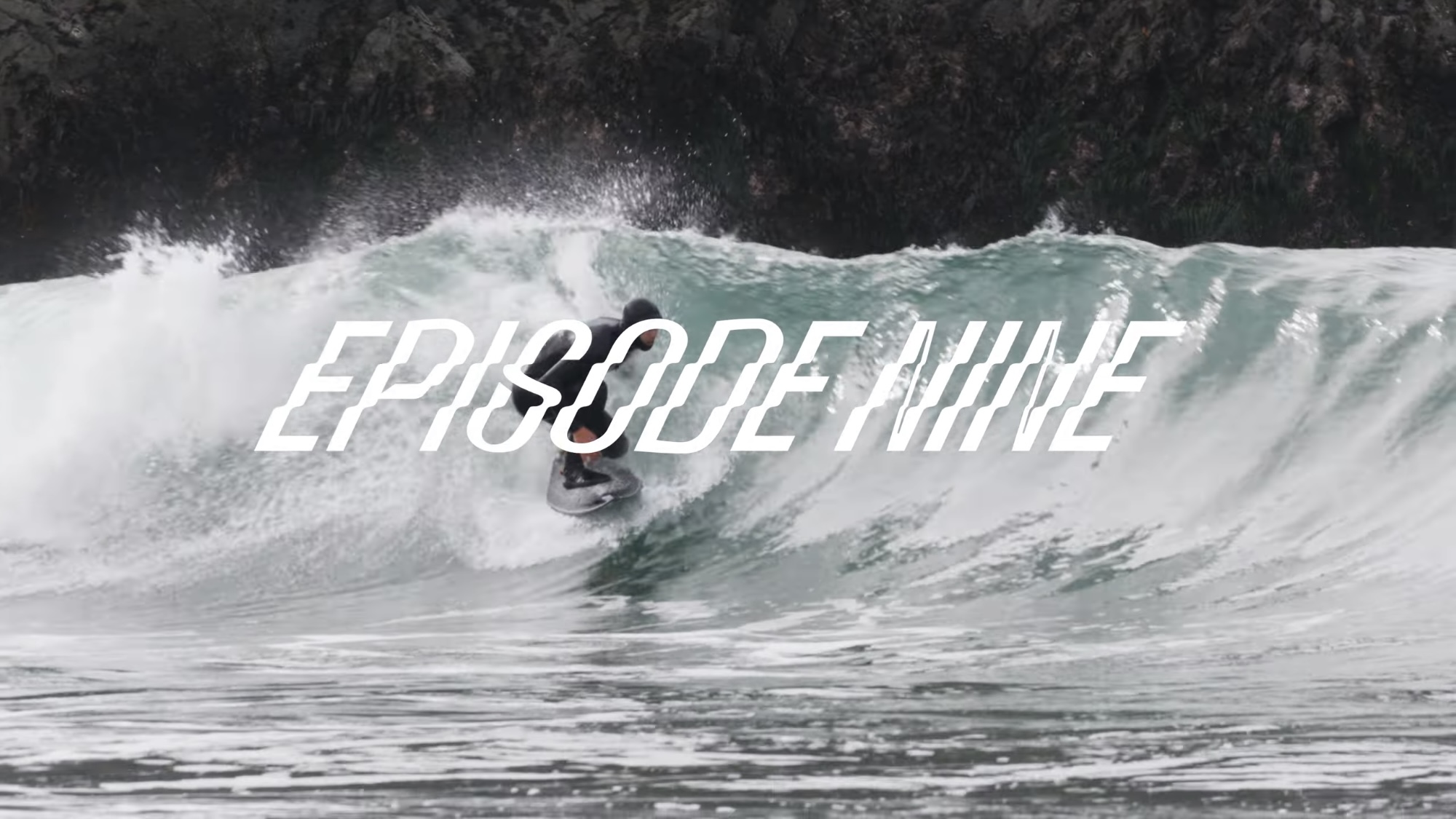 “Episode Nine” surf video thumbnail from Reed Platenius using Velzyland typeface for the titles
